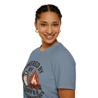 Powered By Coffee And Campfires Vintage Camping T-Shirt