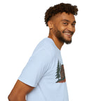 Vintage Cozy Cabin T-Shirt — Faded Pine Tree Cabin Tee