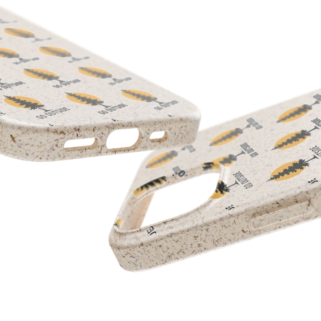 Biodegradable Phone Case — 'Go Outside' Recycled Eco-Friendly iPhone Cover