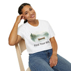 Find Your Wild Canoe T-Shirt — Lake Pine Trees Outdoor Adventure Tee