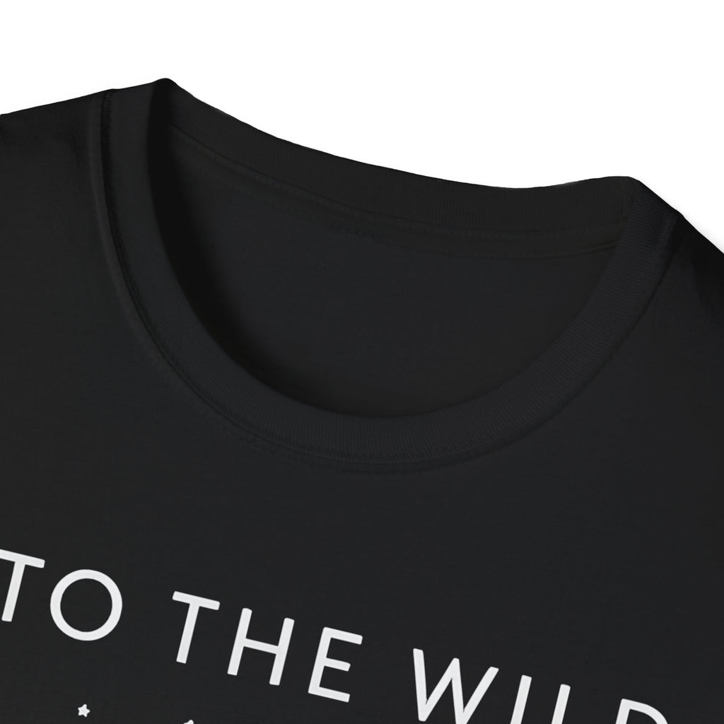 Into The Wild Canoe T-Shirt - Minimal Night Sky Lake Camping Tee