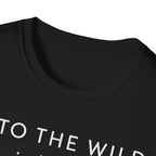 Into The Wild Canoe T-Shirt - Minimal Night Sky Lake Camping Tee