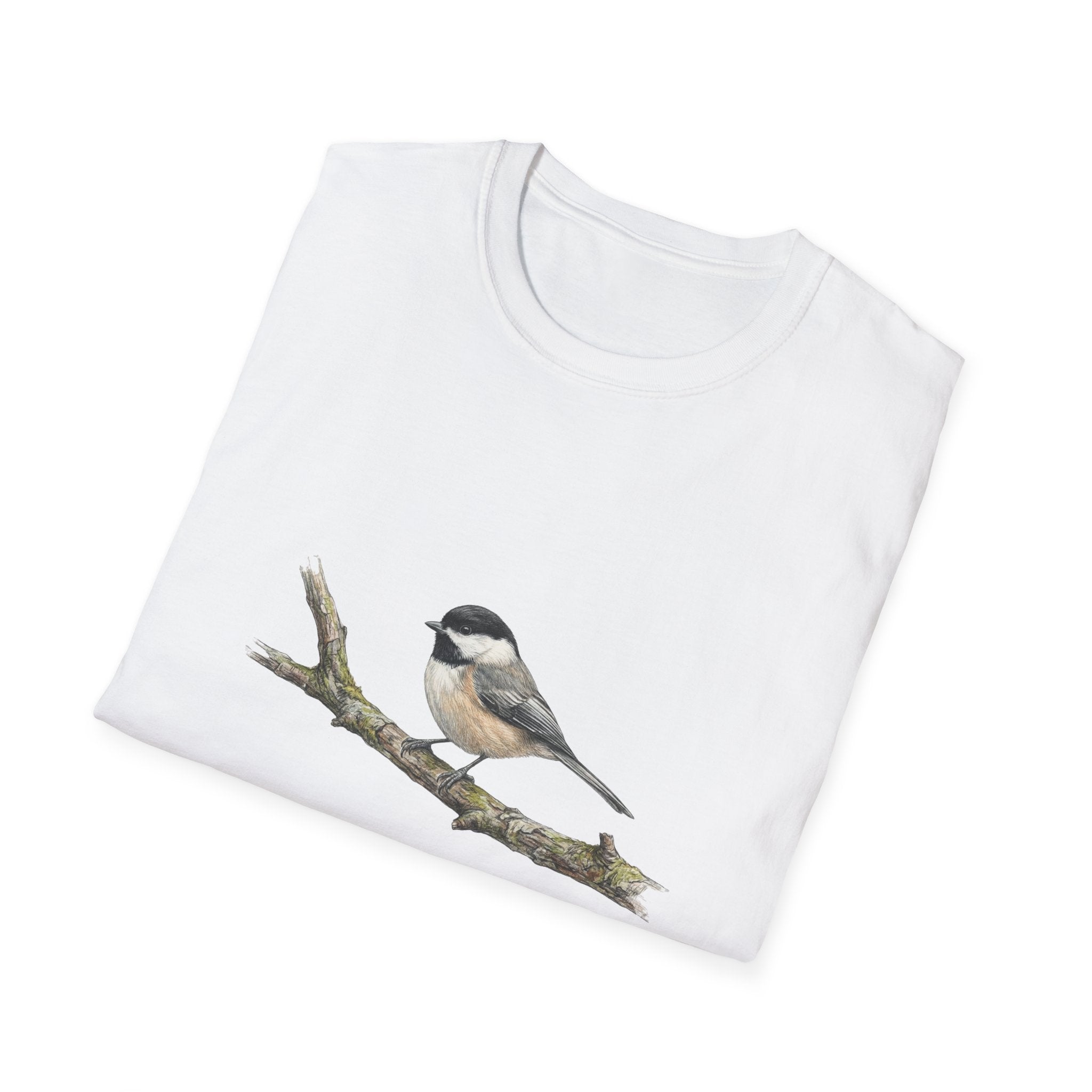 Chickadee Bird Tee — Watercolor Songbird T‑Shirt