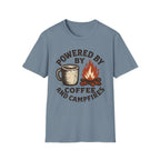Powered By Coffee And Campfires Vintage Camping T-Shirt