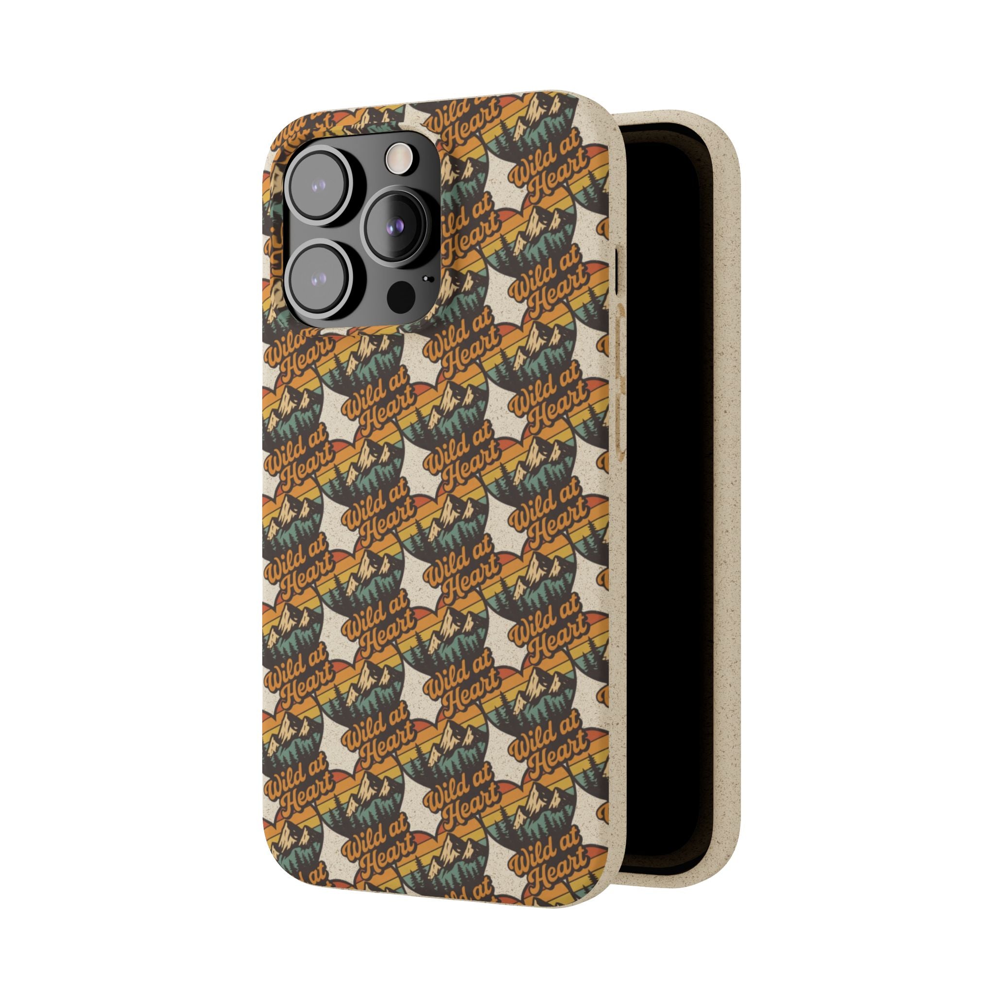 Eco-Friendly Phone Case — Vintage Camper Pattern Biodegradable iPhone Cover