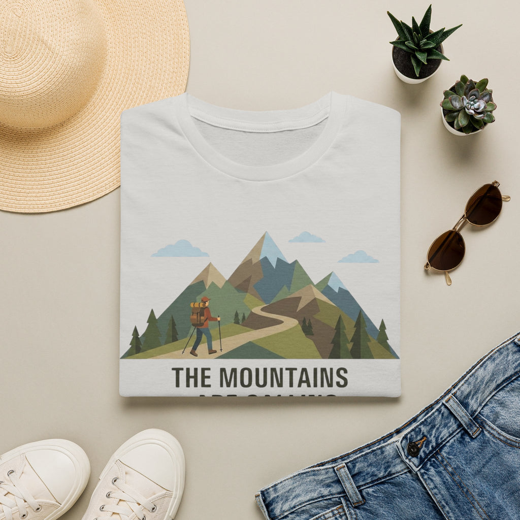 Campground Scenic T-Shirt — Minimalist Tent & Campfire Graphic