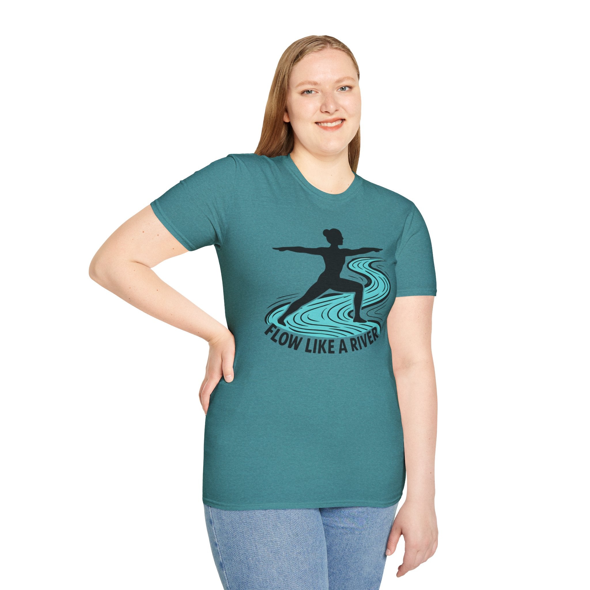"Flow Like A River" Yoga T-Shirt