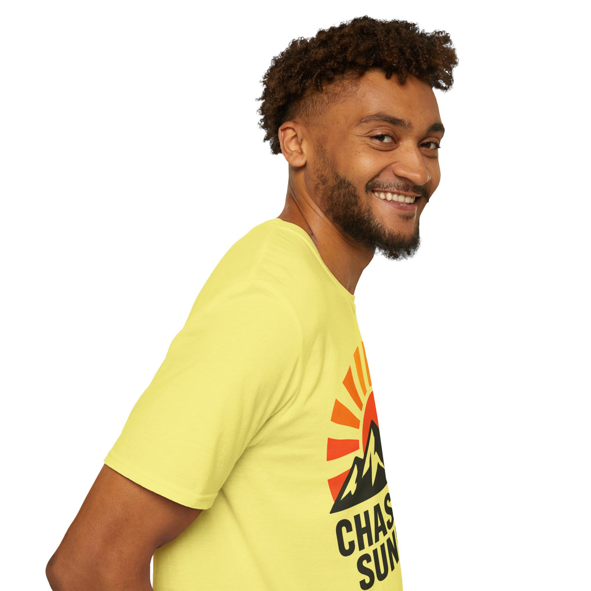 Chase The Sunrise Mountain T-Shirt — Sunrise & Peaks Graphic Tee