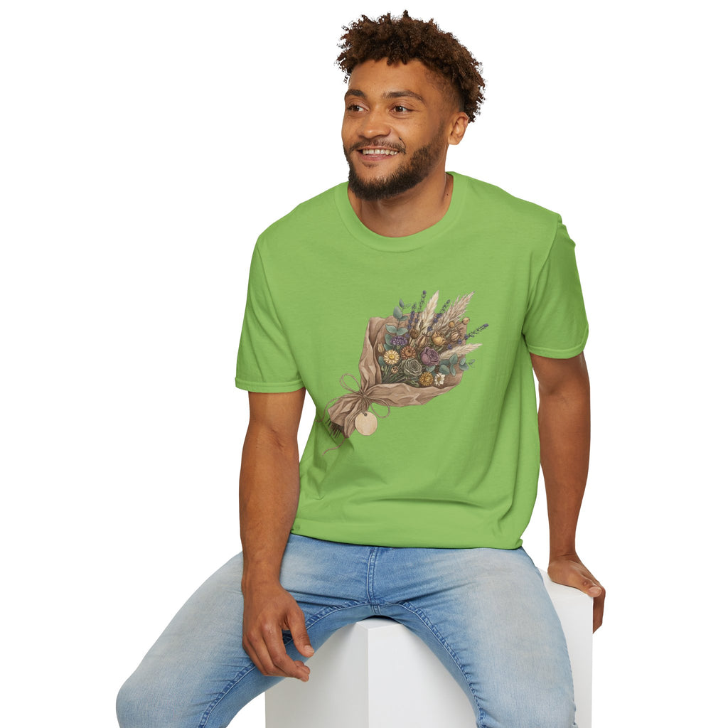 Floral Bouquet Graphic T-Shirt — Rustic Wildflower Bouquet Tee