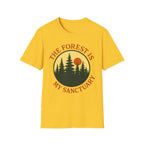 "The Forest Is My Sanctuary" Pines Sunset Graphic Tee Shirt