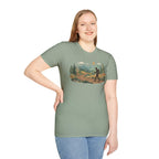 Hiker Mountain Sunset T-Shirt — Scenic Trail Adventure Tee