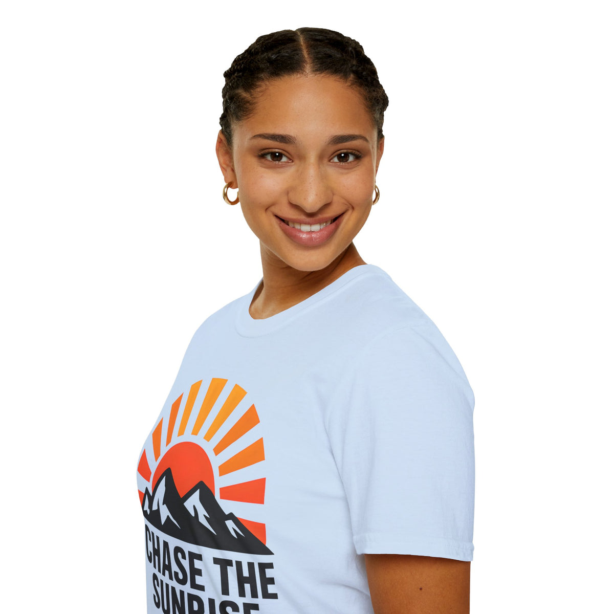 Chase The Sunrise Mountain T-Shirt — Sunrise & Peaks Graphic Tee