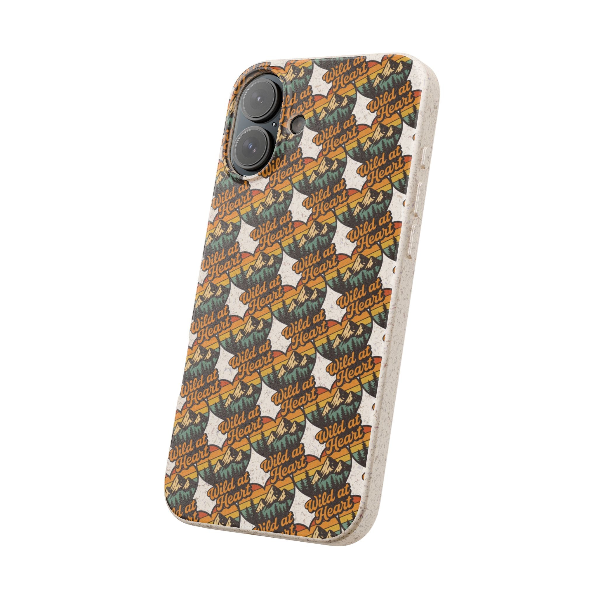 Eco-Friendly Phone Case — Vintage Camper Pattern Biodegradable iPhone Cover
