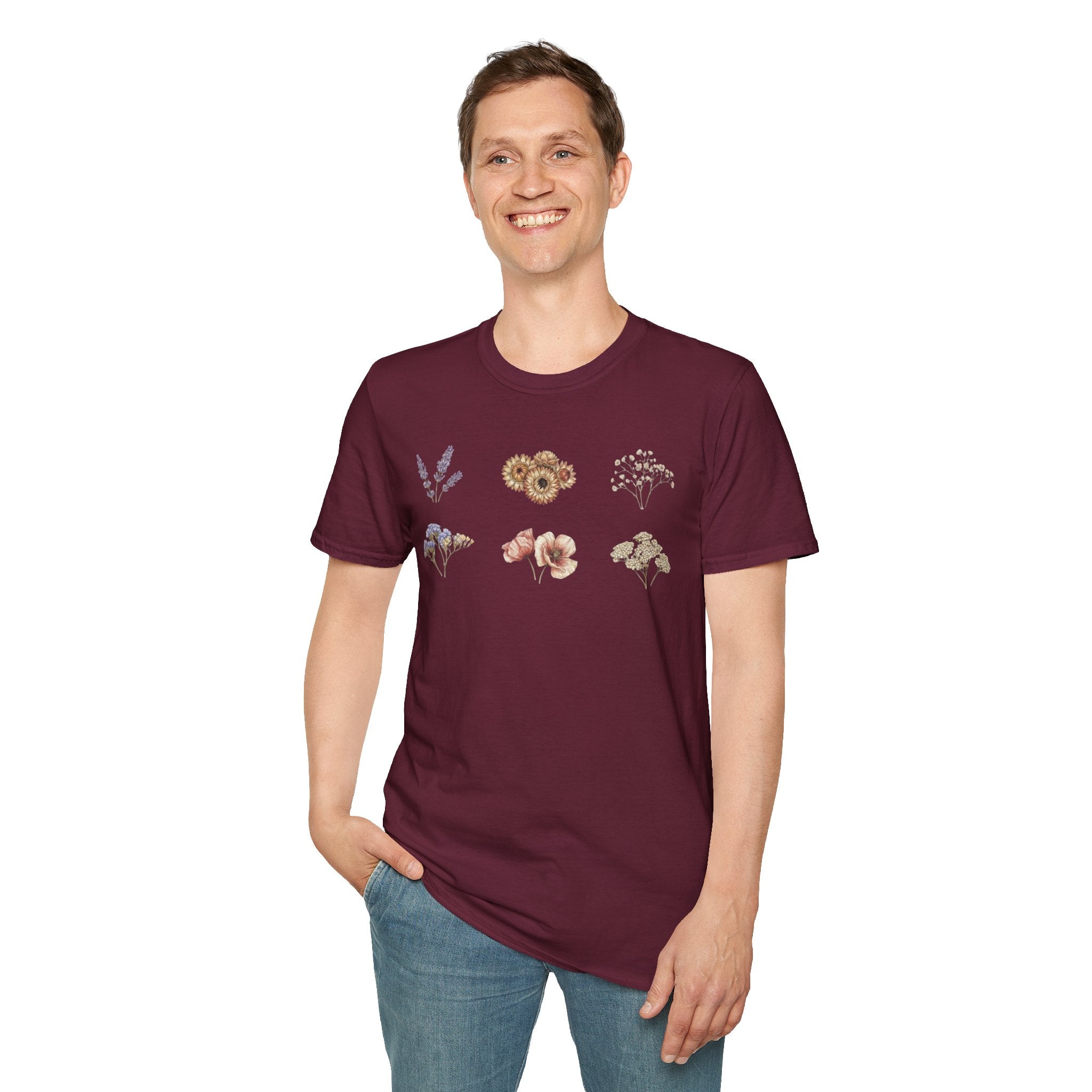 Floral Mini Bouquet T-Shirt — Vintage Botanical Graphic Tee
