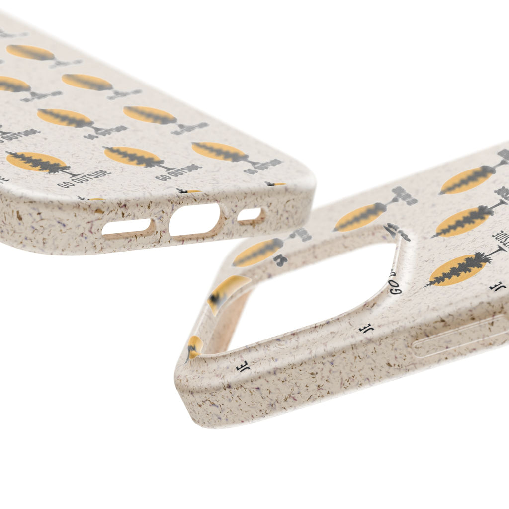 Biodegradable Phone Case — 'Go Outside' Recycled Eco-Friendly iPhone Cover