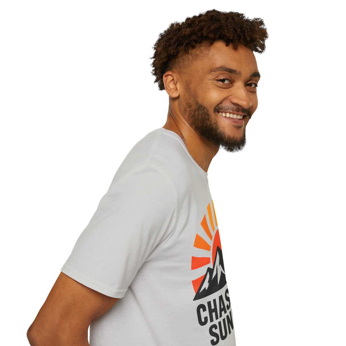 Chase The Sunrise Mountain T-Shirt — Sunrise & Peaks Graphic Tee