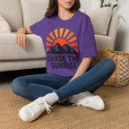 Chase The Sunrise Mountain T-Shirt — Sunrise & Peaks Graphic Tee