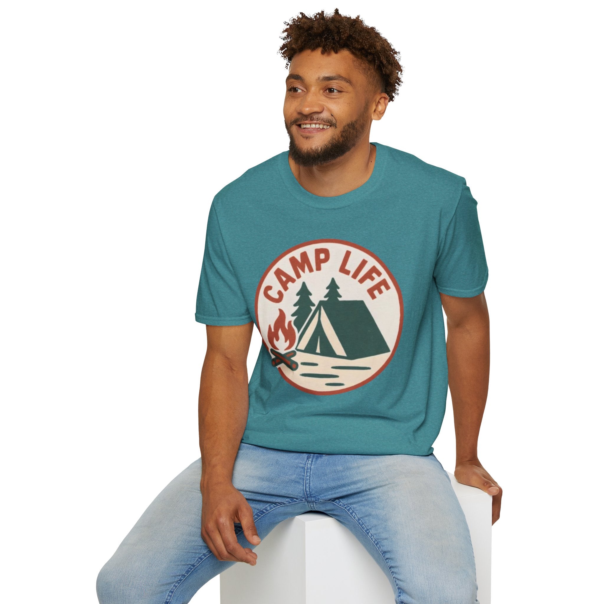 Camp Life T-Shirt — Tent & Campfire Outdoor Tee