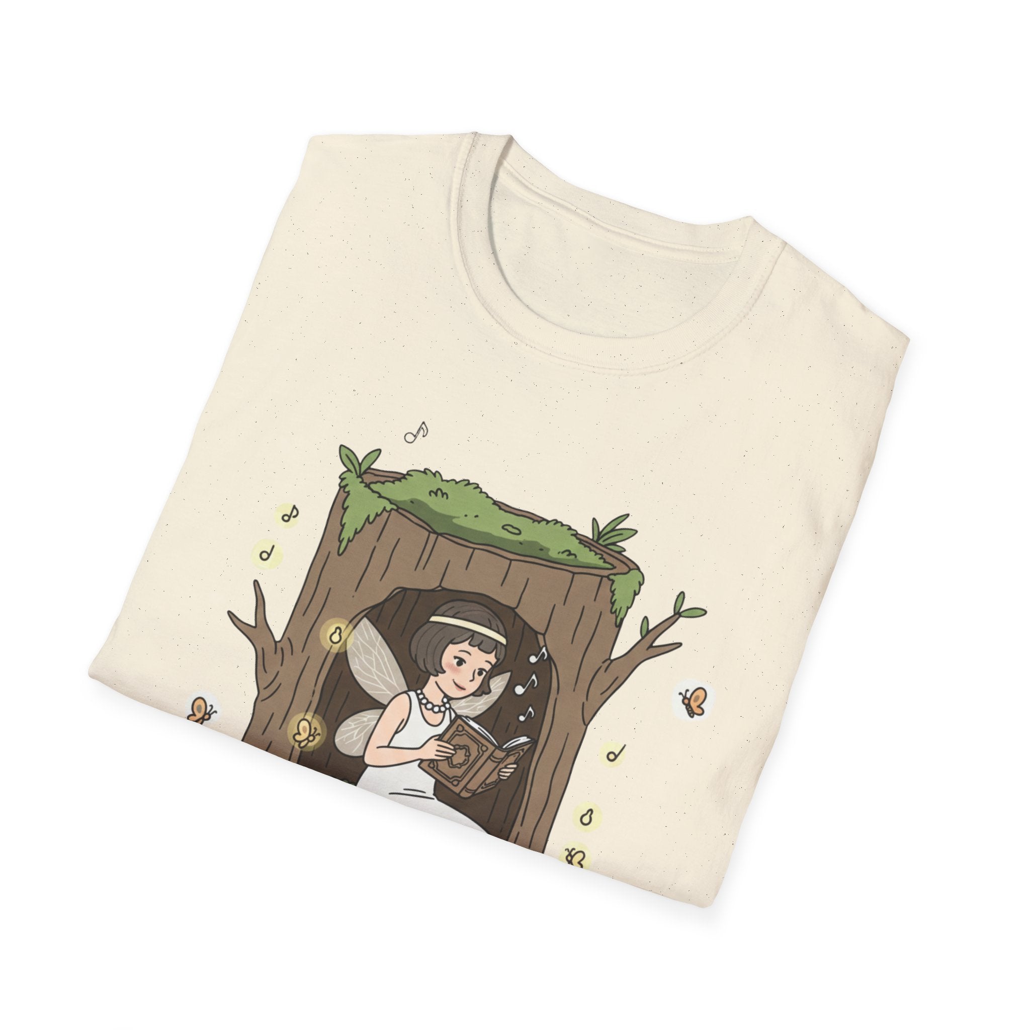 Forest Flapper Fairy Reading in Tree Hollow T-Shirt