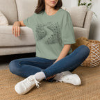 Winding Path Through The Meadow Floral T-Shirt