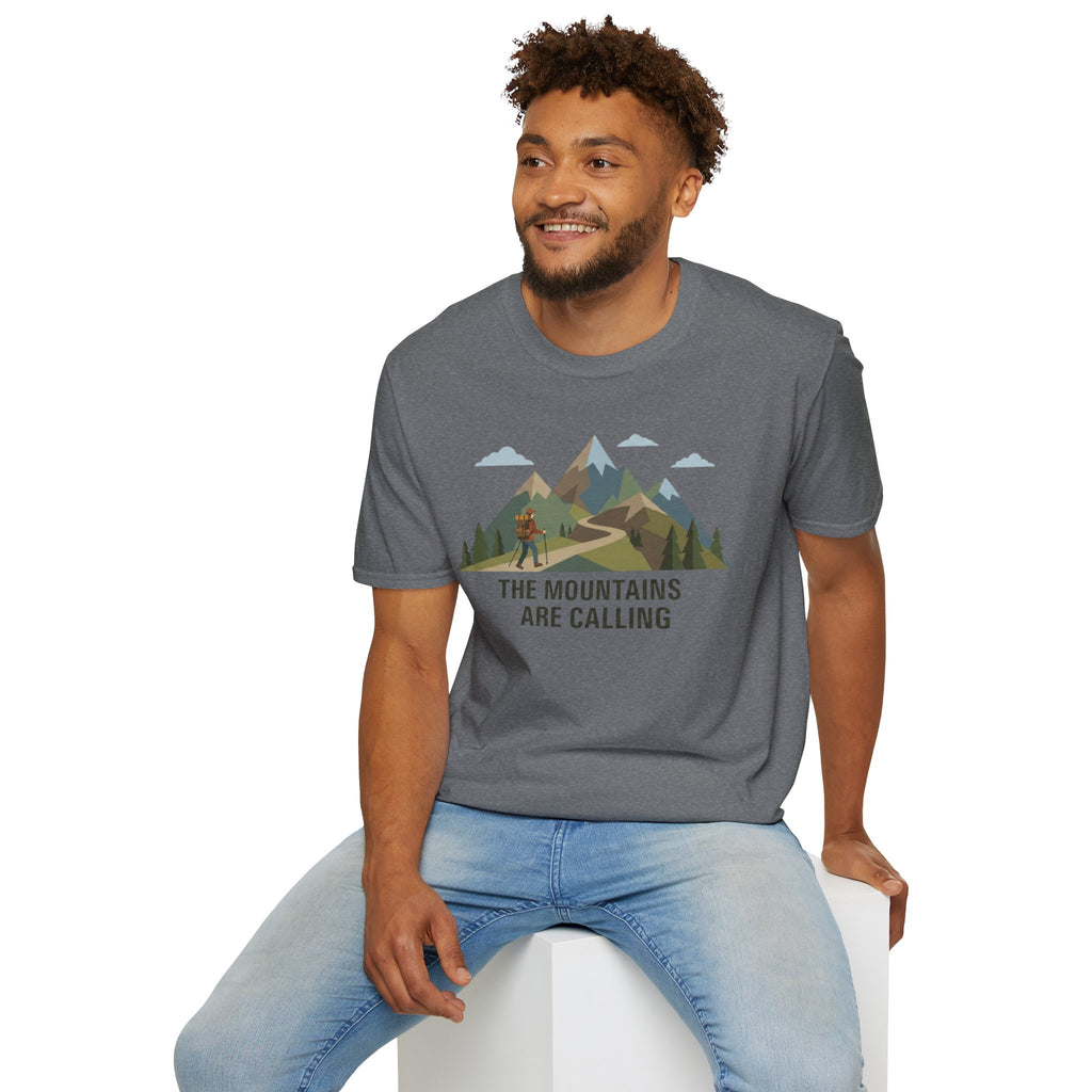 Campground Scenic T-Shirt — Minimalist Tent & Campfire Graphic