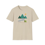 Minimal Mountain River T-Shirt — Nature Graphic Tee