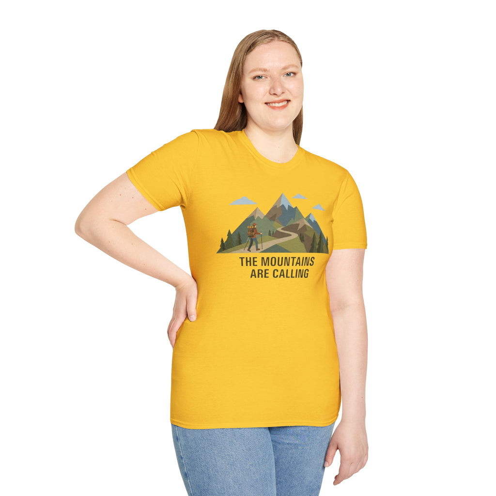 Campground Scenic T-Shirt — Minimalist Tent & Campfire Graphic
