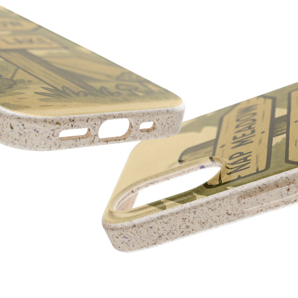 Biodegradable Phone Case — 'Nap Meadow' Mystic Lake Camping Design