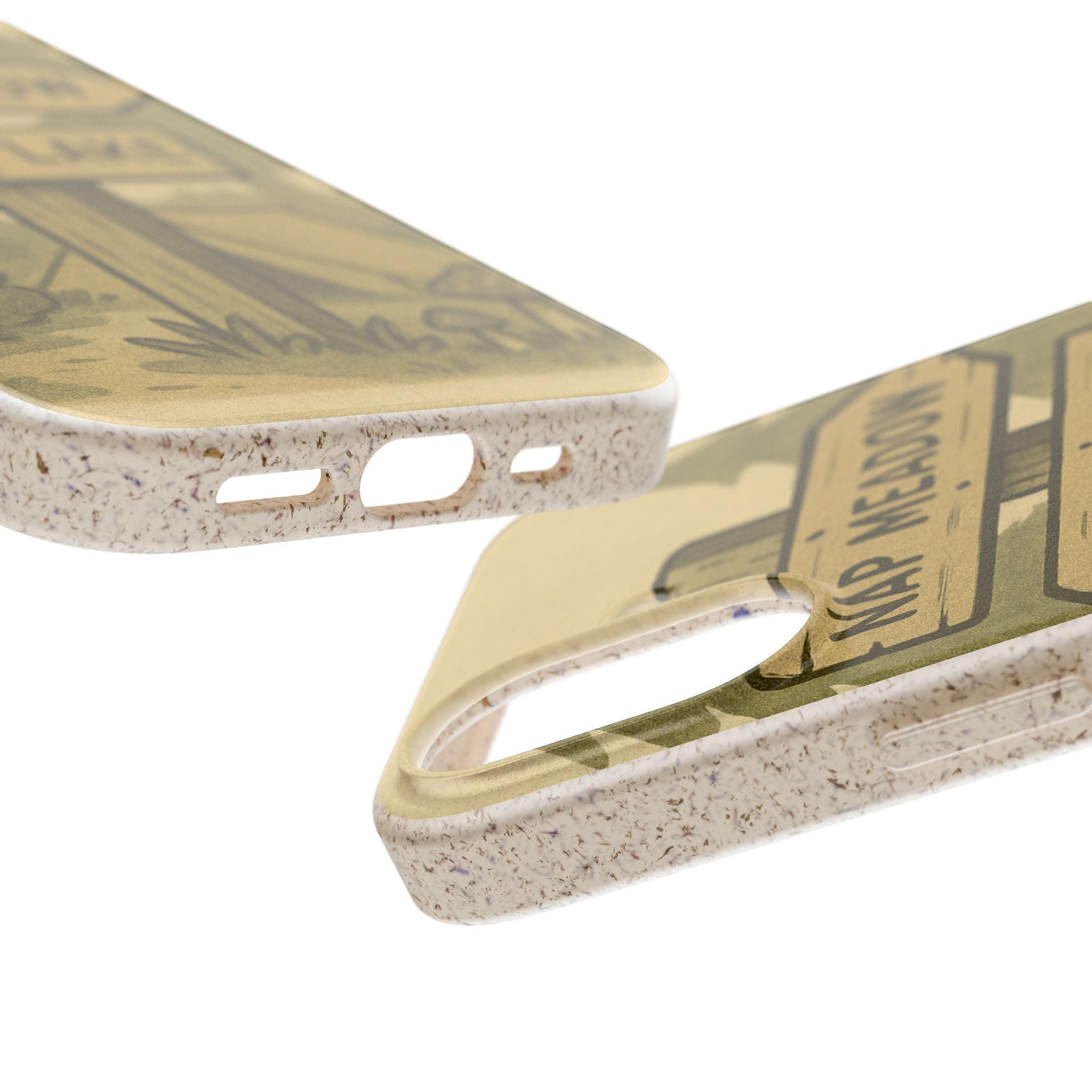 Biodegradable Phone Case — 'Nap Meadow' Mystic Lake Camping Design