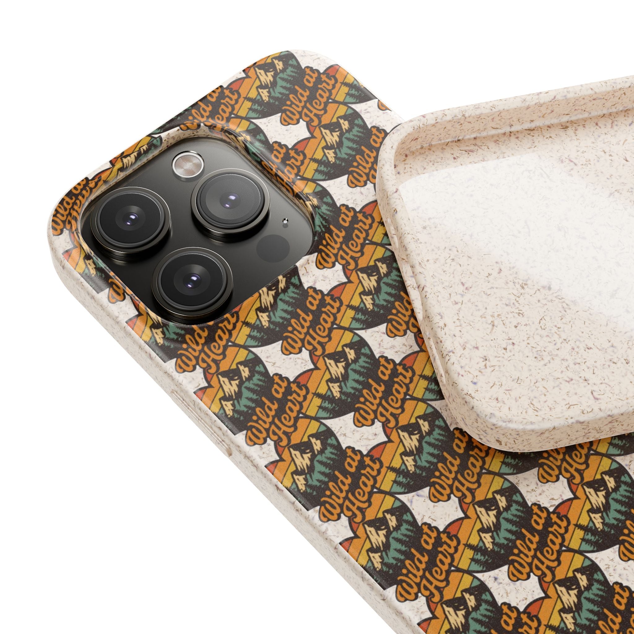Eco-Friendly Phone Case — Vintage Camper Pattern Biodegradable iPhone Cover