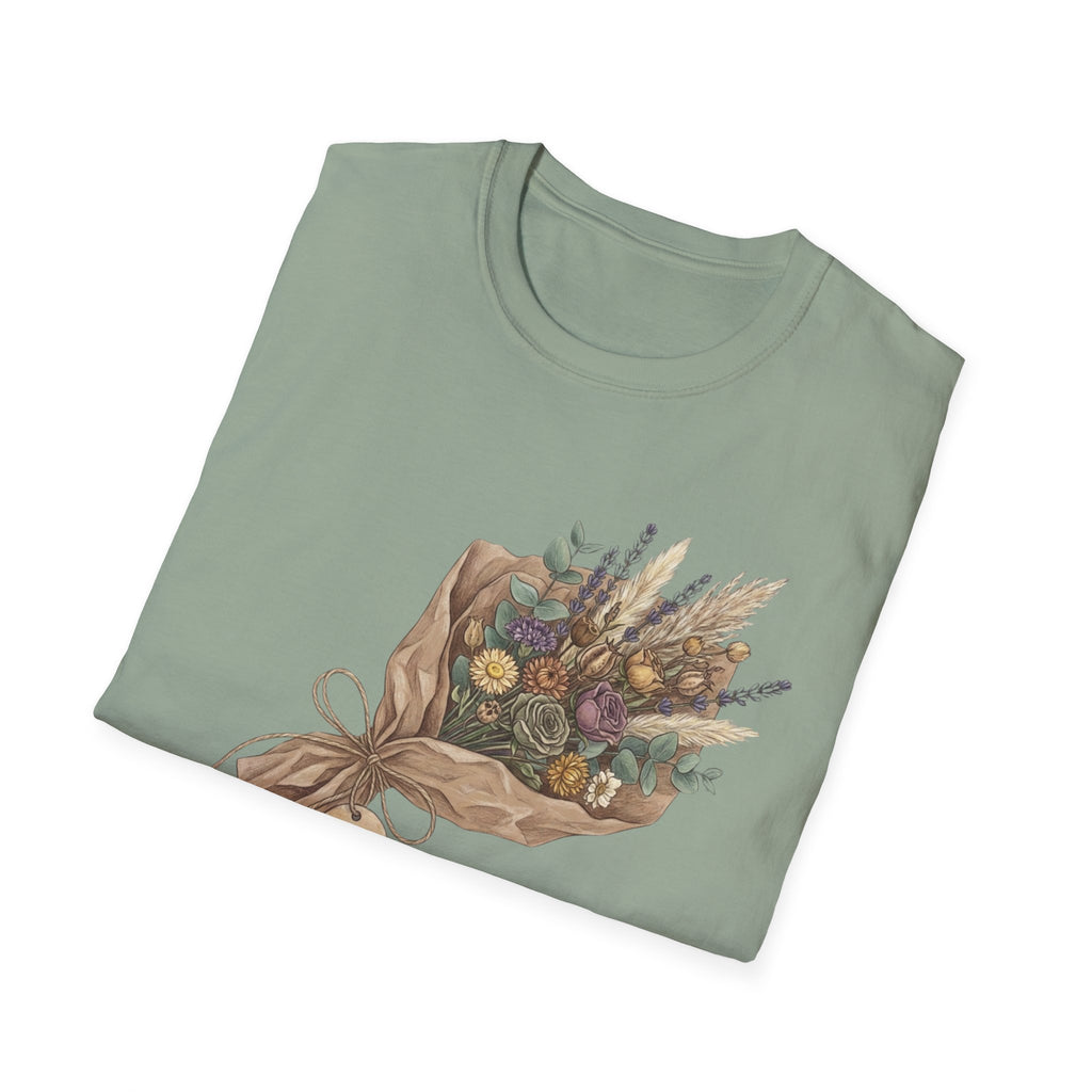 Floral Bouquet Graphic T-Shirt — Rustic Wildflower Bouquet Tee