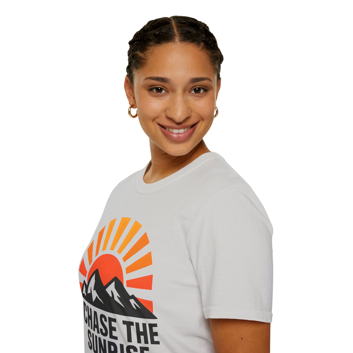 Chase The Sunrise Mountain T-Shirt — Sunrise & Peaks Graphic Tee