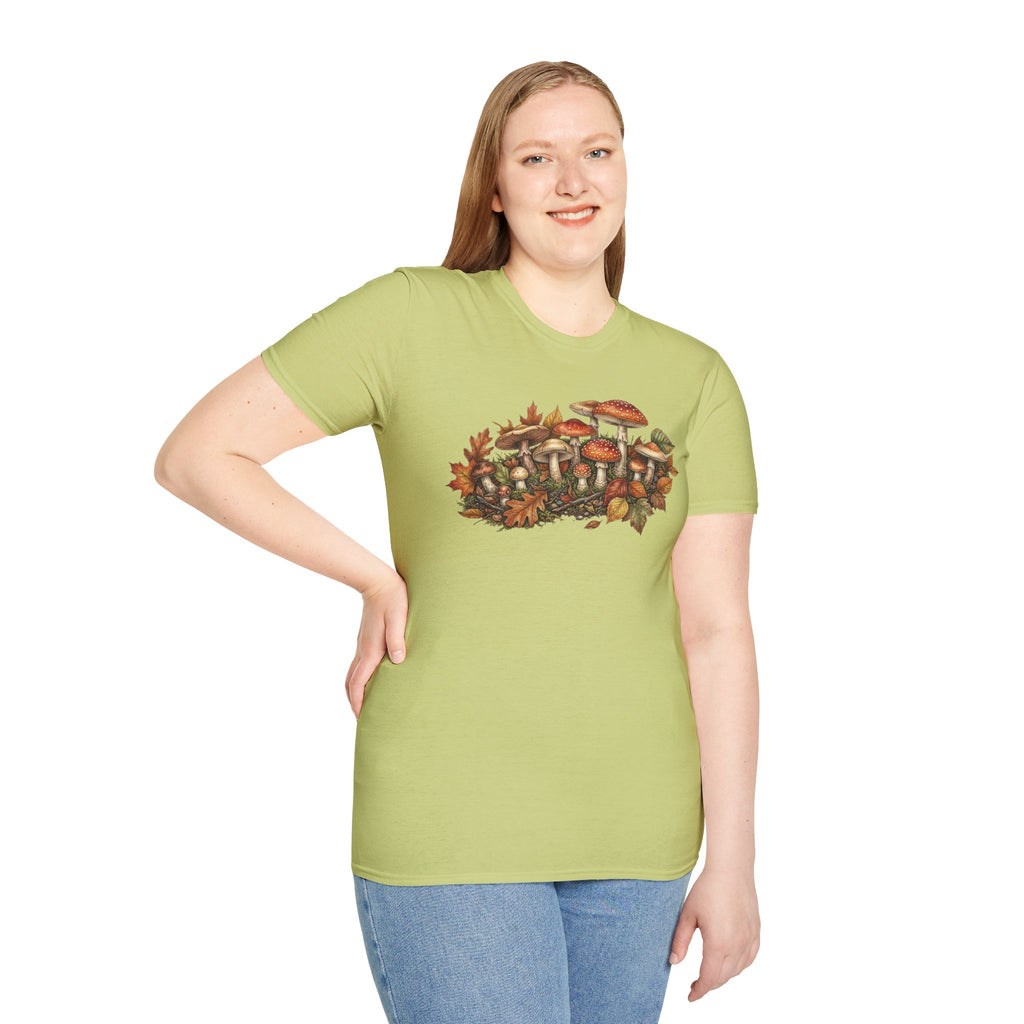 Mushroom & Autumn Leaves T-Shirt