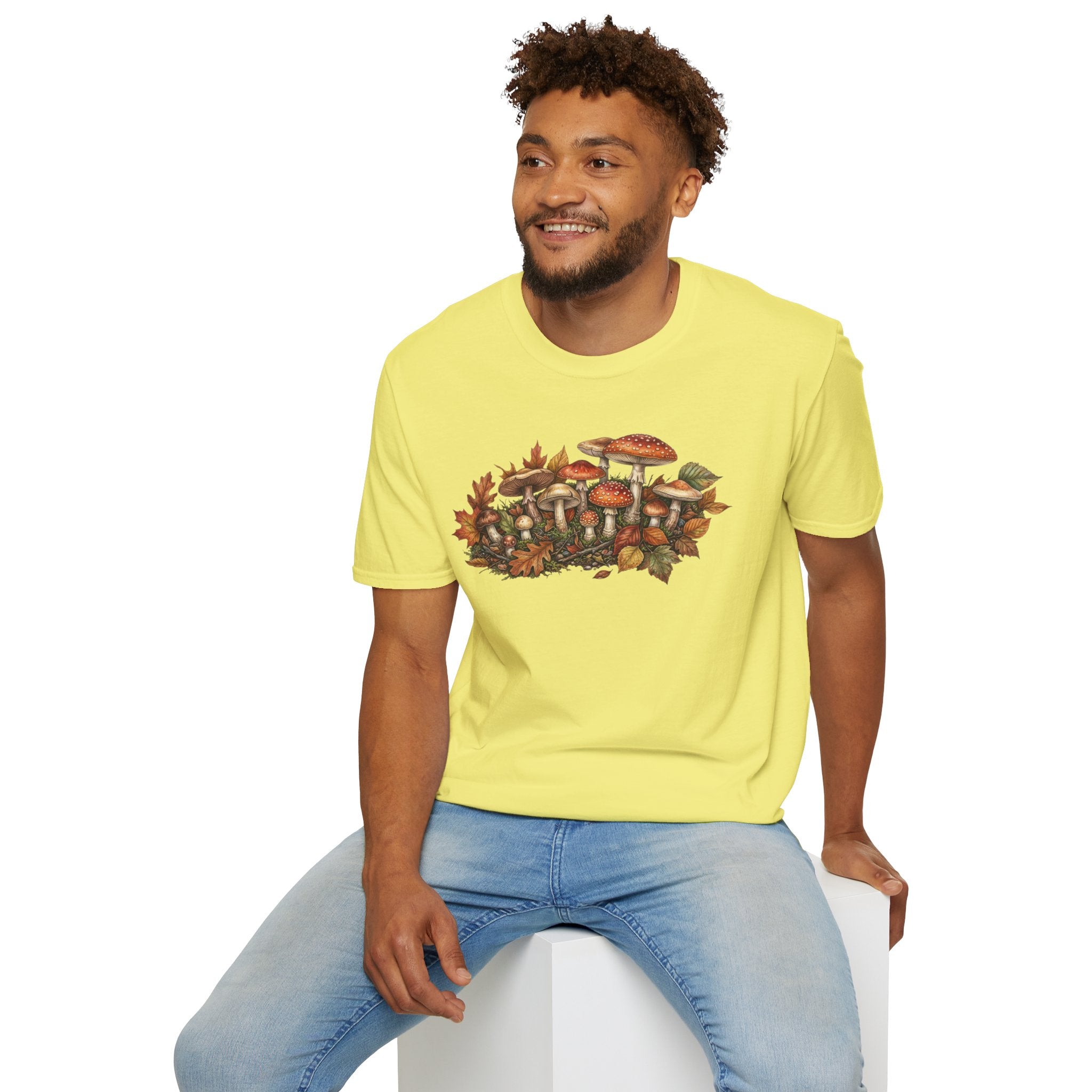 Mushroom & Autumn Leaves T-Shirt
