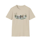 Duck Pair T-Shirt — Watercolor Mallard Ducks on Pond Nature Tee