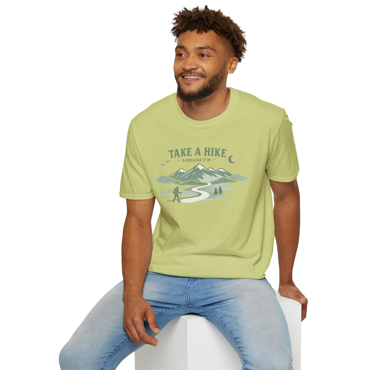 "Take A Hike & Breathe It In" Outdoor Hiking Graphic Tee