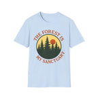 "The Forest Is My Sanctuary" Pines Sunset Graphic Tee Shirt
