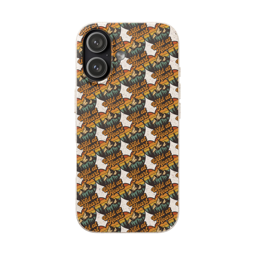 Eco-Friendly Phone Case — Vintage Camper Pattern Biodegradable iPhone Cover