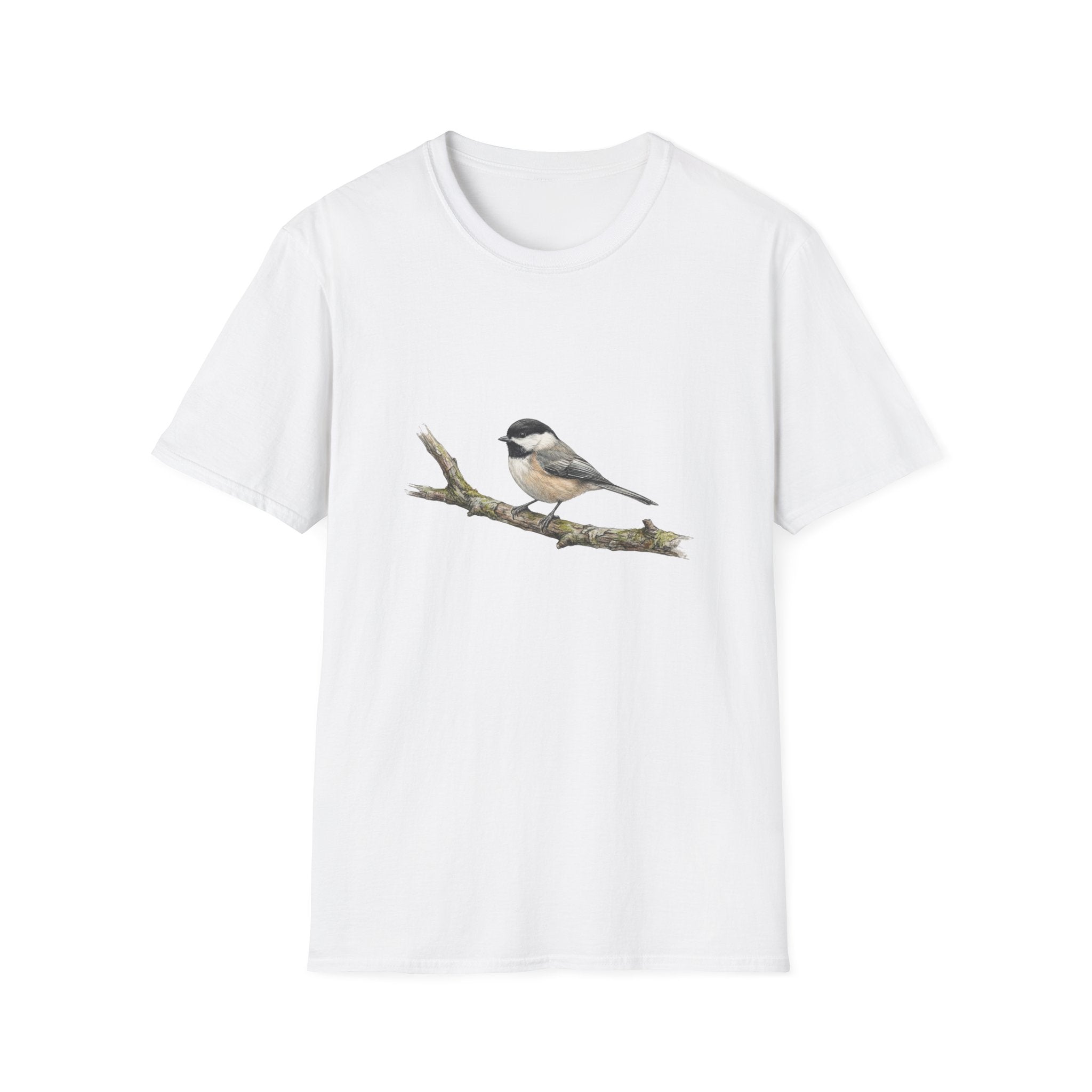 Chickadee Bird Tee — Watercolor Songbird T‑Shirt