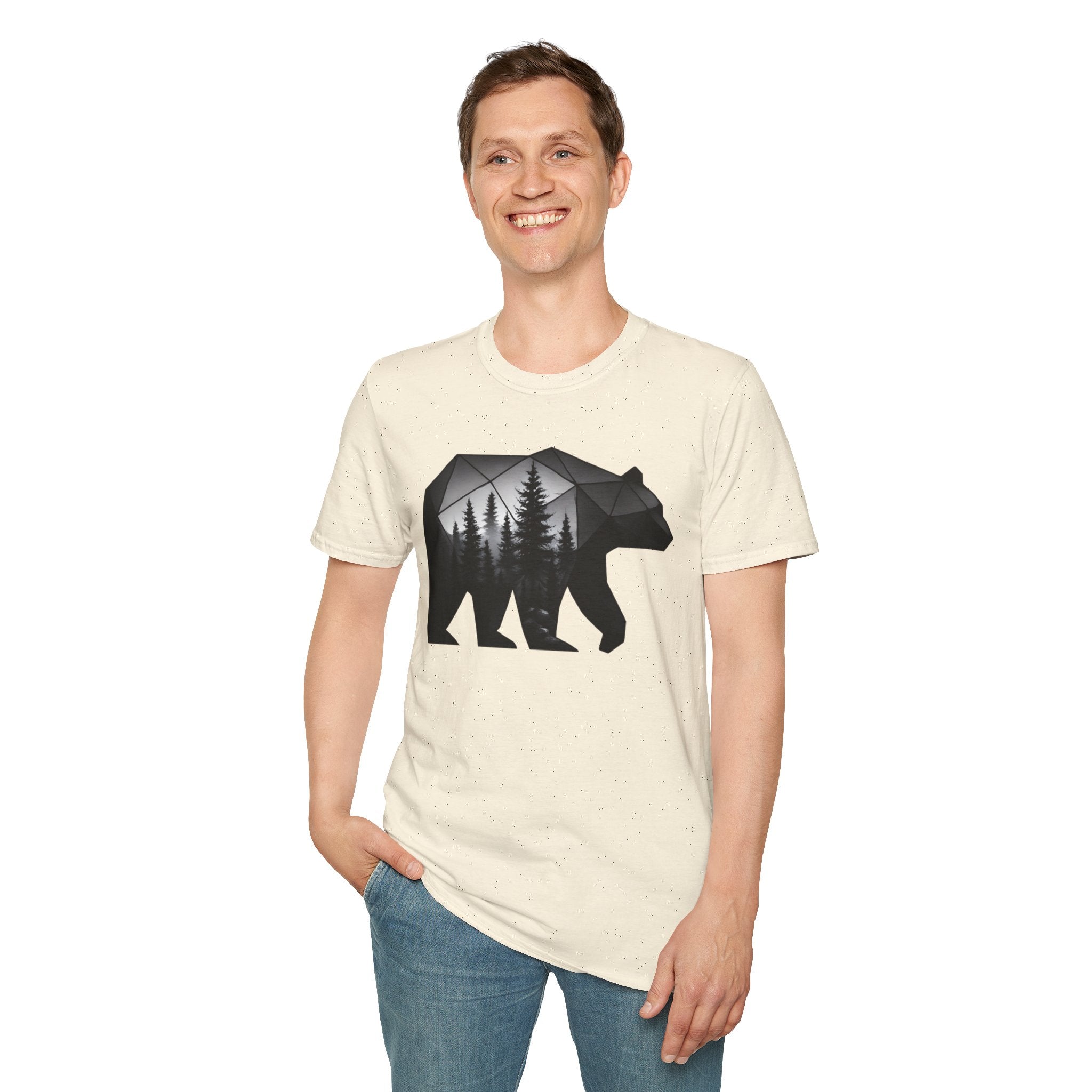 Geometric Forest Bear T-Shirt