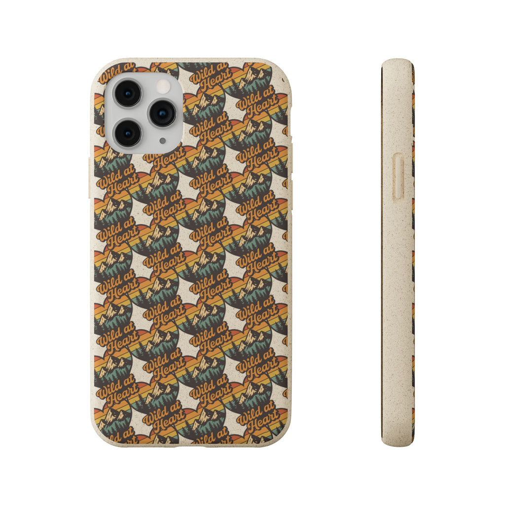 Eco-Friendly Phone Case — Vintage Camper Pattern Biodegradable iPhone Cover
