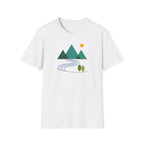 Minimal Mountain River T-Shirt — Nature Graphic Tee