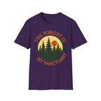"The Forest Is My Sanctuary" Pines Sunset Graphic Tee Shirt