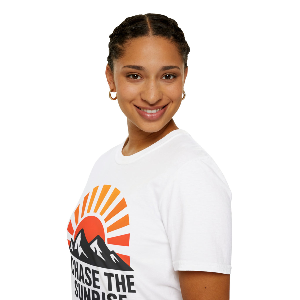 Chase The Sunrise Mountain T-Shirt — Sunrise & Peaks Graphic Tee