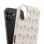 Biodegradable Phone Case — Eco-Friendly Forest Sketch Pattern