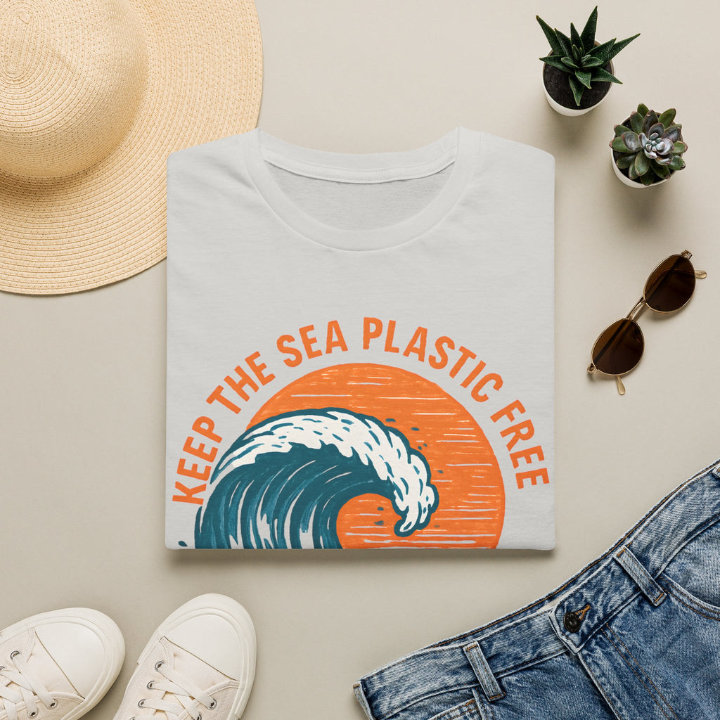 Keep the Sea Plastic Free T-Shirt — Ocean Conservation Wave Tee