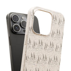 Biodegradable Phone Case — Eco-Friendly Forest Sketch Pattern