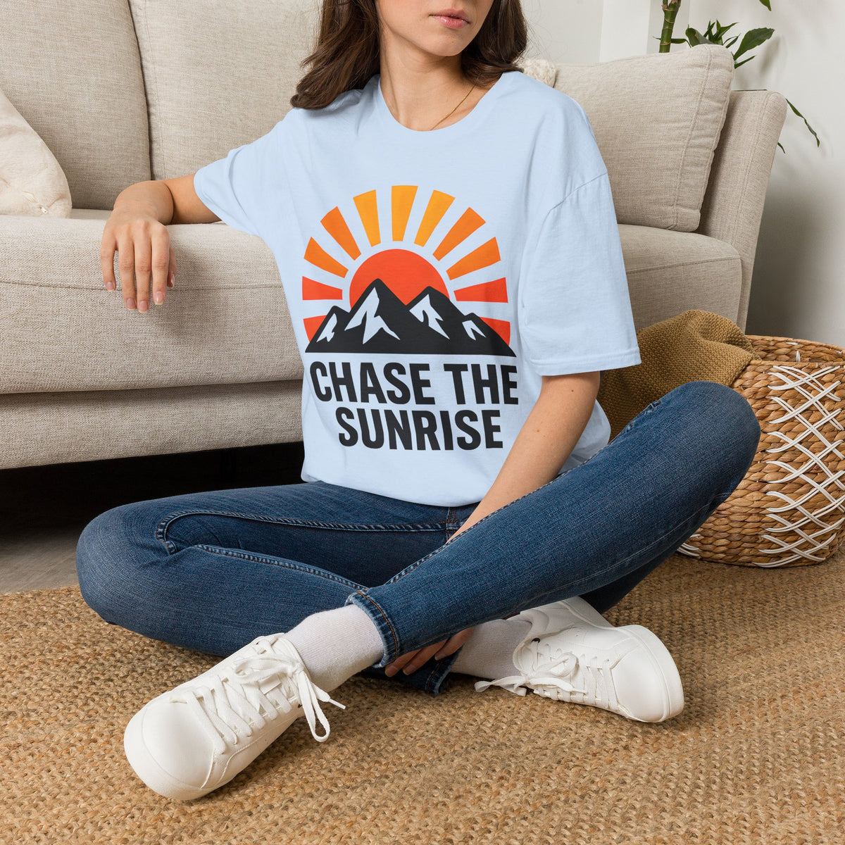 Chase The Sunrise Mountain T-Shirt — Sunrise & Peaks Graphic Tee