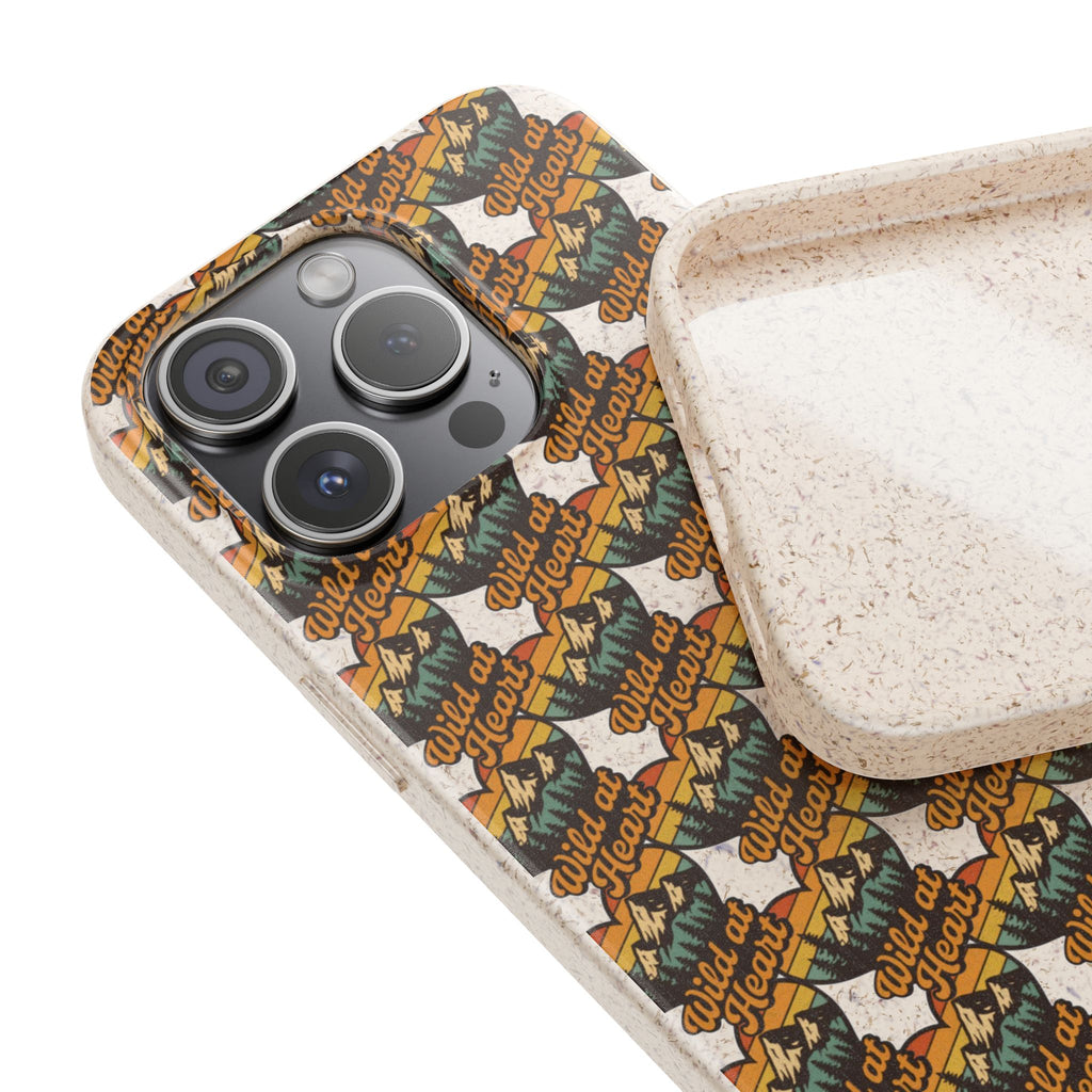 Eco-Friendly Phone Case — Vintage Camper Pattern Biodegradable iPhone Cover