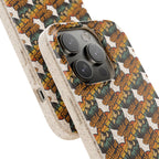 Eco-Friendly Phone Case — Vintage Camper Pattern Biodegradable iPhone Cover